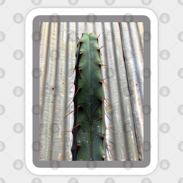 Trichocereus Bridgesii 'Con' Front and Back Sticker by amigoscactusandplants